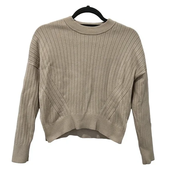 Abercrombie & Fitch LuxeLoft Crew Sweater, Women’s Size XXSmall, Cream - Picture 2 of 4